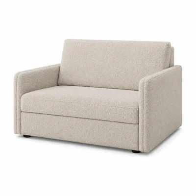 Produktbild von Sofa ARIA 2-Sitzer  Schlafsofa 122 × 95 × 84 cm in Beige  Stoff GERA mit Schlaffunktion und Bettkasten