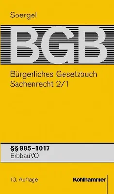 Produktbild von Bürgerliches Gesetzbuch / BGB (13. A.). Sachenrecht 2/1