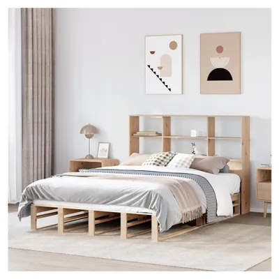 Produktbild von Bücherregal Bett ohne Matratze 160x200 cm aus Massivholz