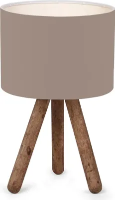 Produktbild von Tischlampe ’Preston’ Holz 1 x E27 Sandfarben