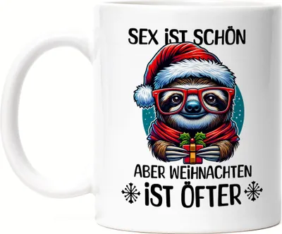 Produktbild von Sex ist schön aber Weihnachten ist öfter Tasse weiß Weihnachten Weihnachten Lustig Geschenk Humor
