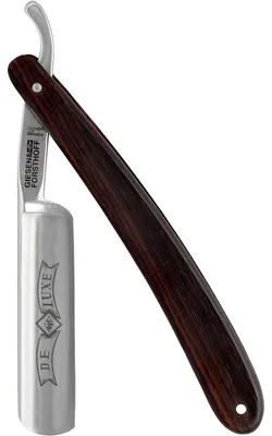 Produktbild von Rasiermesser 5/8 cs »Deluxe« mit Rosenholzschale.
