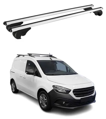 Image de Barres de toit Transversales pour Mercedes Citan W420 2021-2026 Alu Gris 2x, Image générée par une IA