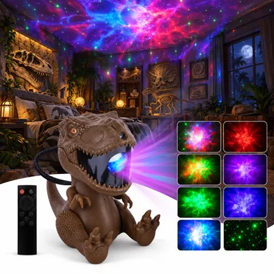 Produktbild von Dinosaurier Spielzeug Sternenhimmel Projektor, Dino Galaxy Lampe Nordlicht Zimmer Deko, Nachtlicht Kinder Weihnachten Geschenk Led Sternenprojektor