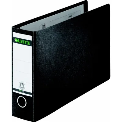 Produktbild von LEITZ Hartpappe Ordner 180 Grad DIN A4 quer 77 mm schwarz