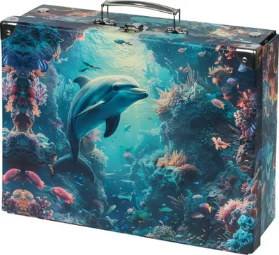 Immagine prodotto di BAAGL Astuccio pieghevole per la scuola Dolphin con accessori