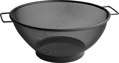 Produktbild von Seiher - Schwarz - Edelstahl - Ø 26 cm - mit Griffen