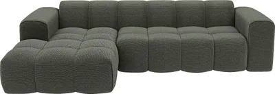 Produktbild von Ecksofa links - Chenille-Stoff - Grün - CALESO von Maison Céphy