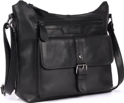 Produktbild von Benthill Damen Handtasche Leder - Umhängetasche aus weichem hochwertigem Echtleder - Vintage Fashion Bag Beutel - Shopper - Schultertasche