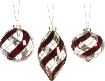Produktbild von Goodwill Weihnachtskugel Glas Rot D 8 cm Voordeelass. Von 2 x 3 Stück