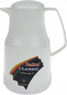 Obrázok produktu pre Klasická termoska, 1 liter, čierna a strieborná