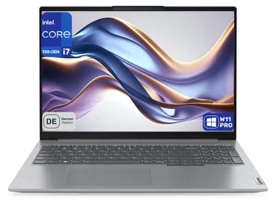 Produktbild von Lenovo ThinkBook 16 Gen 6 Business Laptop, Core i7-13700H, 16" WUXGA (1920x1200) Display, Iris Xe Graphics, Deutsches Tastatur-Layout, W11 Pro, 32 GB RAM | 1 TB SSD