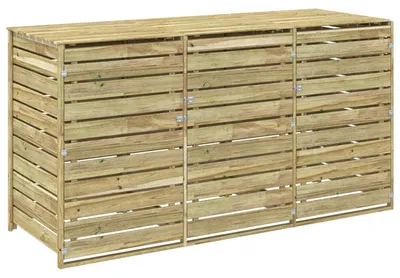 Produktbild von vidaXL Mülltonnenbox für 3 Tonnen 240 L Imprägniertes Kiefernholz