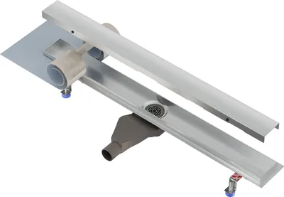 Produktbild von NORDONA Edelstahl Duschrinne 120cm Ablauf Mittig Abflussrinne Extraflache Ablaufgarnitur
