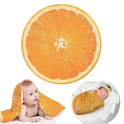 Imagen del producto de Solidchoice - Manta de doble cara - Diseño mandarín - Manta creativa - Ligera - Plegable - Ideal para camping/picnics - 150 cm de diámetro - Manta para alimentos
