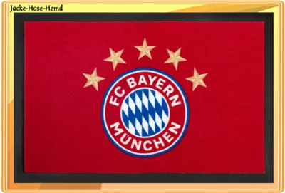 Produktbild von FC Bayern München Fußmatte FCB Logo rot mit 5 Sternen