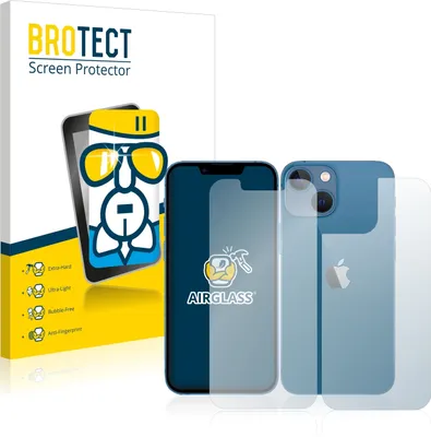 Produktbild von BROTECT Schutzglas für Apple iPhone 13 mini (Display+Rückseite) Schutzfolie Panzer Folie Glas Display Schutz klar