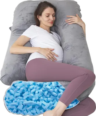 Image de Coussin de grossesse, forme en U, 140 cm, pour le sommeil