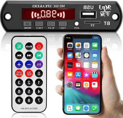 Obrázek produktu pro Deska Bluetooth audio dekodéru s LCD displejem, USB, FM, AUX, 7–12 V, SD, MP3
