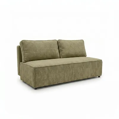 Produktbild von Schlafsofa FORANO 3-Sitzer mit Bettkasten, Sofa Couch mit Schlaffunktion für Wohnzimmer Gästezimmer, Jugendzimmer weicher Bouclé-Plüschstoff Hellgrün