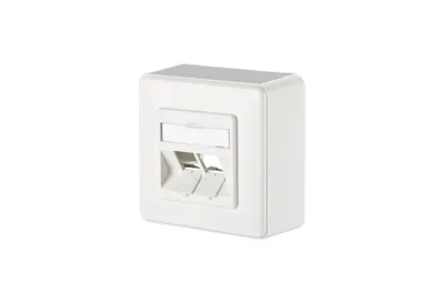 Immagine prodotto di METZ CONNECT Modulo scatola di derivazione AP a 2 porte, non equipaggiata, bianco puro