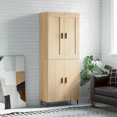Image de vidaXL Highboard chêne Sonoma 69,5x34x180 cm Matériau dérivé du bois