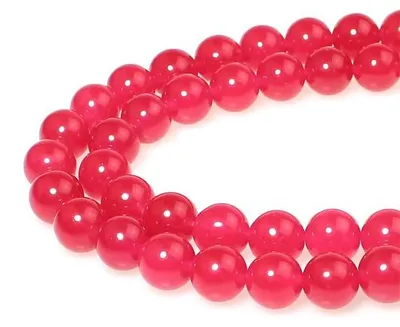 Image de Pierres de jade rose rondes de 10 mm, 35 pièces