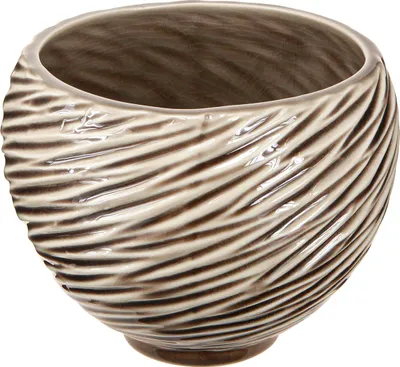 Produktbild von Dekoschale Blumentopf Keramik Beige Braun Ø15cm 2er Set, 2 Stück