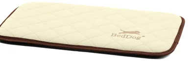 Produktbild von BedDog gesteppte Hundematte NELLY Hundekissen Haustier-Unterlage aus Kunstleder,SAND (creme),S