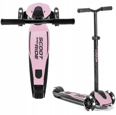 Produktbild von Kinderroller Scoot & Ride Highwaykick 5 LED Rose ab 5 Jahren mit leuchtenden Rädern
