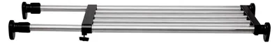 Produktbild von Teleskop Verstellbar Schrank Organizer Rack Ohne Bohren Metall Teleskopregal Erweiterbarer Kleiderschrank Lagerung Regal für Schlafzimmer, Bad, Küche, Einstellbares 69-91,5 cm, Schwarz