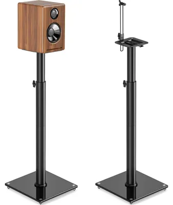 Imagen del producto de Soporte para altavoces de suelo, altura ajustable de 82,4 a 109 cm, color