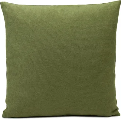 Produktbild von GÖZZE Darco gefülltes Kissen weiches atmungsaktives Chenille-Kissen mit Vliesfüllung und abriebfester Oberfläche Grün 45 x 45 cm