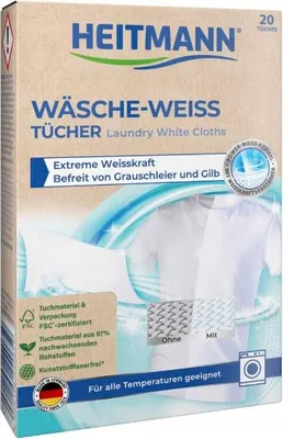 Produktbild von Heitmann Wäscheaufhellungstücher DE 20 Stück.