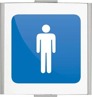 Produktbild von FRANKFURT Türschild 120x120mm mit Piktogramm WC Herren