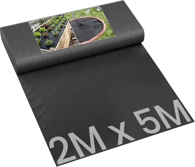 Imagen del producto de Tela antihierbas de 50 g/m², dimensiones 2 x 5 metros, permeable al agua y al aire, ideal para jardines y huertos