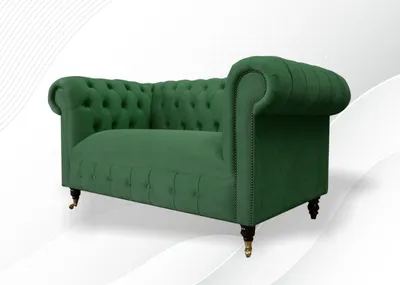 Produktbild von Chesterfield 2 Sitzer Designer Sofa Couch Polster Sofas Couchen Stoff Textil Neu