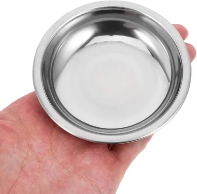 Produktbild von 10 runde Gewürzschälchen aus Edelstahl mit platzsparendem Design für vielseitige Verwendung in Familienfeiern und Restaurants, wiederverwendbar