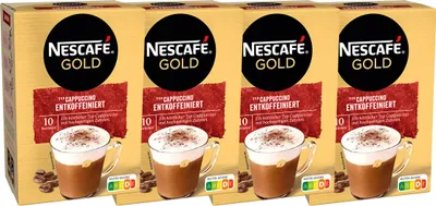 Produktbild von Nescafe Cappuccino Entkoffeiniert Löslicher Kaffee 10 x 12.5g 4er Pack