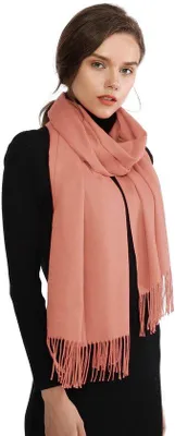 Obrázok produktu pre Unyqoos® Dámska šat vlna Pashmina, 200 x 70 cm, 30 % bavlna / 70 % polyester, mäkká a teplá, 250 g – elegantná, veľká šat vlna vhodná na zimu