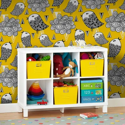 Produktbild von Coloray Fototapete 290x290 cm Latextapete Magicstick - Doodle Birdlarge.