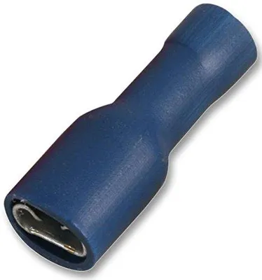 Flachstecker weiblich 6,3 mm 16 A blau 100 Stück
