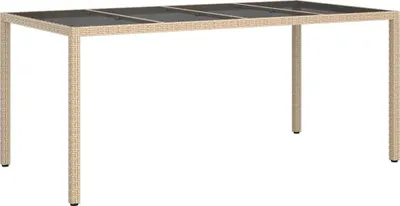 Zdjęcie produktu dla Stół Ogrodowy Beżowy 190 x 90 x 75 cm polirattan