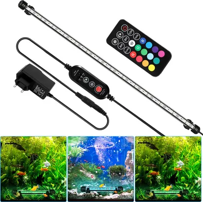 Immagine prodotto di TolleTour 73 cm LED lampada acquario luce serbatoio RGB dimmerabile illuminazione subacquea con telecomando