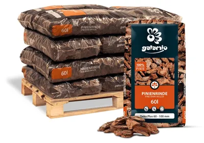 Produktbild von Galamio Rindenmulch Pinie Deko Plus 60l x 12 Sack 720l 12er Palette