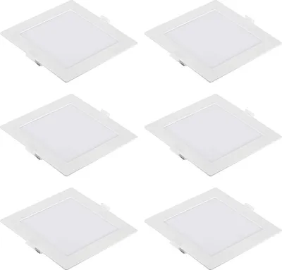 Produktbild von 6 x Panasonic LED Einbaupanel Weiß eckig 17x17cm 12W 850lm warmweiß 3000K