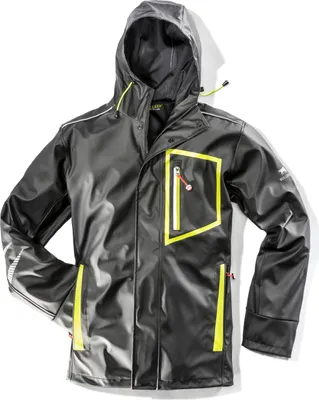 Produktbild von Bullstar PolyurethanRegenjacke ULTRA (Farbe schwarz/lime, Größe S, regendicht)