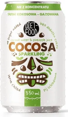 WODA KOKOSOWA GAZOWANA 330 ml - DIET-FOOD (COCOSA)