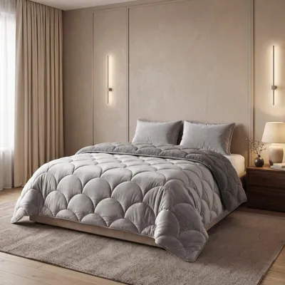 Productafbeelding van Sleeptime Lazy Teddy/Velvet Taupe/Grijs 240x200cm + 2x60x70 cm