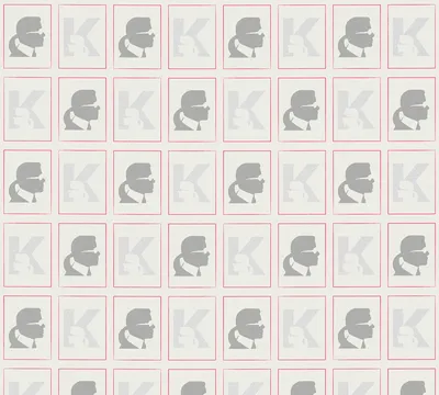 Produktbild von Karl Lagerfeld Wallpaper Designertapete Kameo Luxustapete Vliestapete weiß silber rot grau metallic 10,05 m x 0,53 m